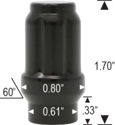 6805ETBK - 12mm 1.25 Thread