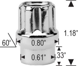 6805ETOP - 12mm 1.25 Thread