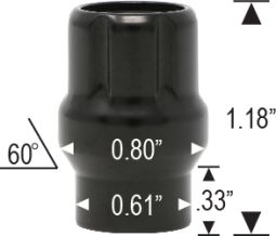 6805ETOPBK - 12mm 1.25 Thread