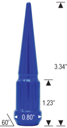 6803SPIKEBL - 1/2" Thread - Blue