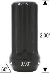 6907BK - 12mm 1.75 Thread