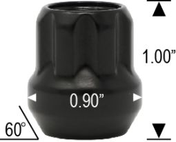 7 SPLINE TRUCK ACORN OPEN - BLACK