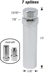 7 Spline Truck Adapter - Chrome Finish