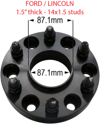 1.5" thick - 6 x 135mm to 6 x 135mm - 14mm 1.5 studs