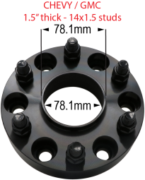 1.5" thick - 6 x 5.5" to 6 x 5.5" - Chevy / GM