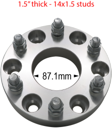 1.5" thick - 6 x 135mm to 6 x 135mm - 14mm 1.5 studs 