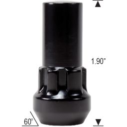 Acorn Locks - 1.90" Tall - Black