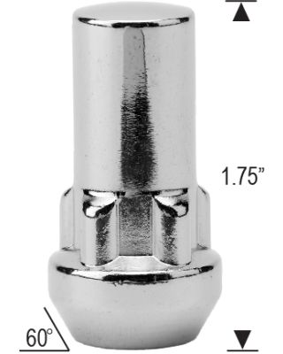 Acorn Locks - 1.75" Tall - Chrome