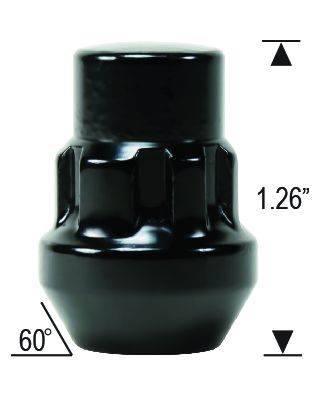 Acorn Locks - 1.26" Tall - Black