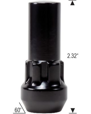 Acorn Locks - 2.32" Tall - Black