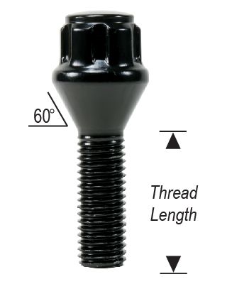 Conical Seat Bolt Locks - Black